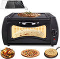 Four Tandoori Électrique Multifonction, Pizza et Cuisson 2 en 1, Chauffage Double Face, Portable avec Contrôle de Température et Porte en Verre
