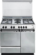Cuisinière à gaz inox avec four, classe A, 86 x 50 cm
