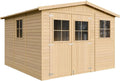 Abri de Jardin en Bois avec Planchers Imprégnés - Cabane en Pin/Épicéa 9m² - Rangement pour Vélos et Outils