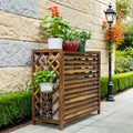 Abri Climatisation Extérieure en Bois Anti-Corrosion pour Jardin 86x35x80cm