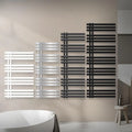 Radiateur Mural Noir Mat 500x1200 mm pour Salle de Bain avec Sèche-Serviettes