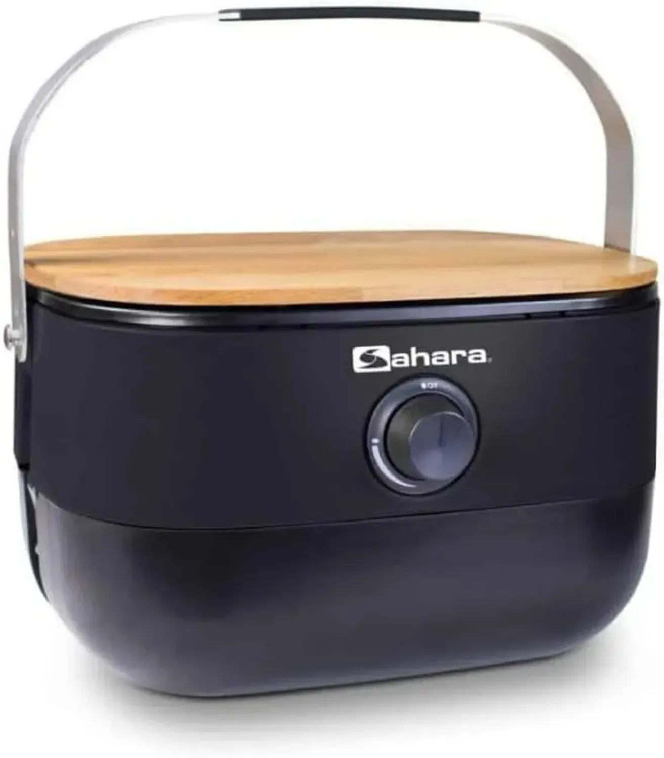 Barbecue à gaz portable Sahara 2,7 kW avec grille en fonte et couvercle planche pour camping