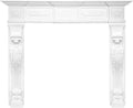 Cadre de cheminée décoratif en polyuréthane blanc pour salon - Ensemble K3005 187 x 132,5 cm